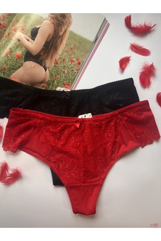 Трусики стрінги з мікрофібри та мережива Annajolly 61058